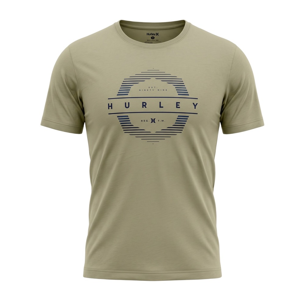 Hurley Graphic Crew Neck Short Sleeve T-Shirt Mens Size Medium M Yellow